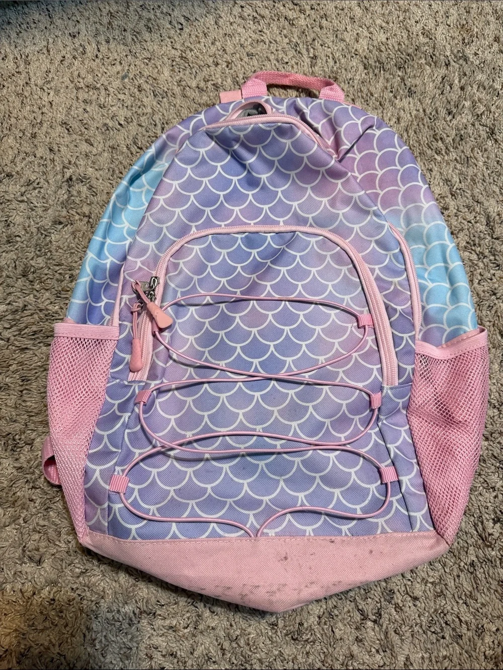Kids Mermaid Scale Pink & Purple Backpack